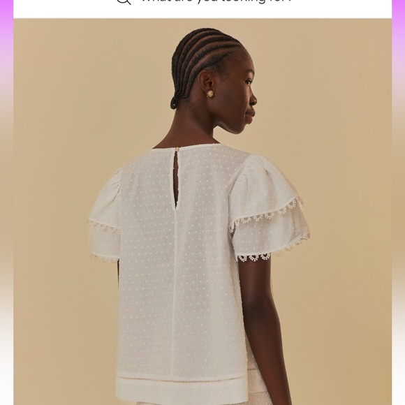 Fram Rio Off-White Ruffle Blouse - Picture 4 of 4